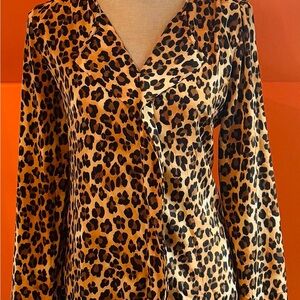 Dana Buchman Leopard Print Blouse